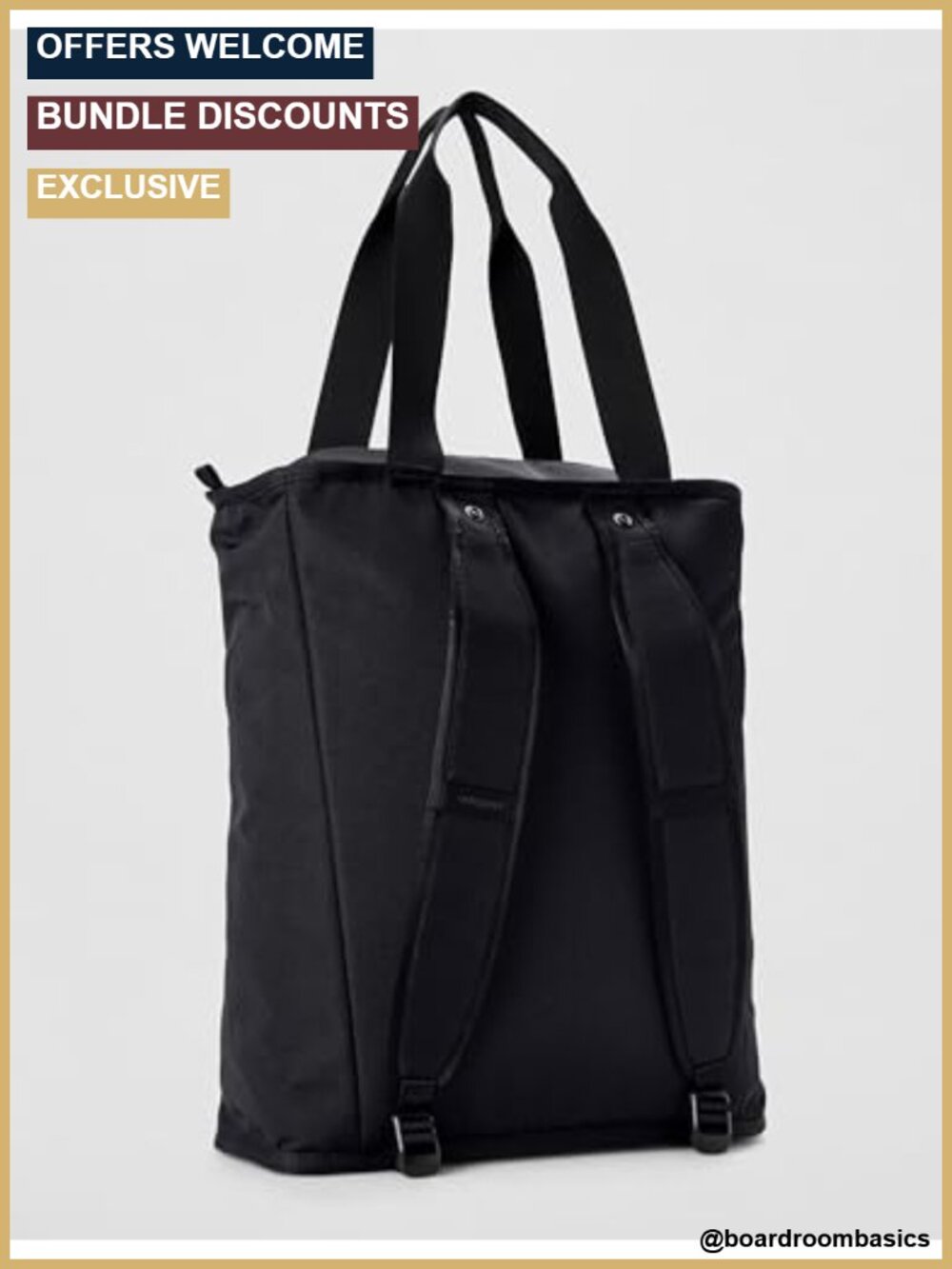 Convertible Tote Backpack 22L Laptop Sleeve Nylon Polyester Zipper - Picture 2 of 6